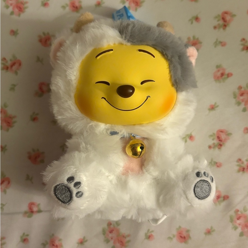 Disney Miniso Winnie the Pooh in Cow Outfit with Bell - Picture 3 of 4